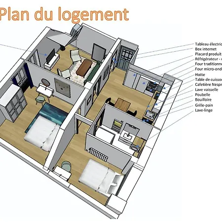 Appartement Elégant 3 Pièces - Parking Thonon-les-Bains